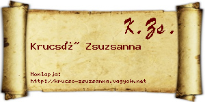 Krucsó Zsuzsanna névjegykártya