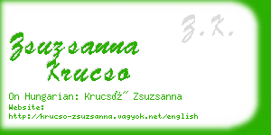 zsuzsanna krucso business card